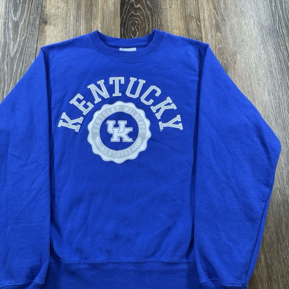 Vintage Kentucky Wildcats Sweatshirt Mens S Blue Champion Reverse Weave Sweater